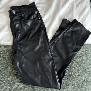 HM straight faux leather pants